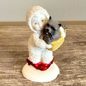 Snowbabies No Place Like Home Dorothy Figure Oz Red Shoes Dog Basket CHIPPED